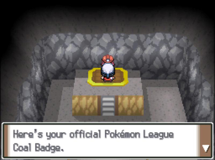 Roark awarding you the Coal Badge / Pokémon Platinum