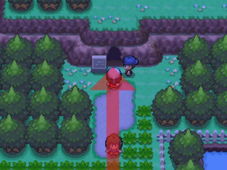 The entrance to the Ravaged Path / Pokémon Platinum