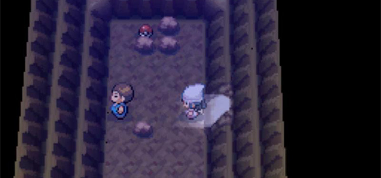 Inside Ruin Maniac Cave in Pokémon Platinum