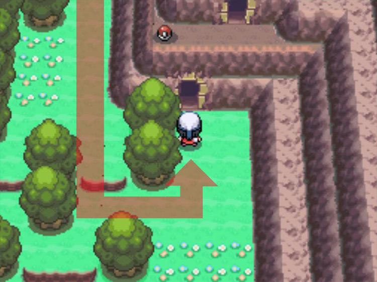 The cave leading to Solaceon Ruins. / Pokémon Platinum