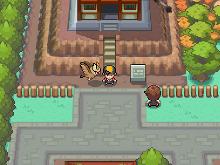 The entrance to the Burned Tower / Pokémon HGSS