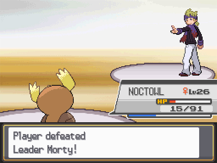 Morty being defeated / Pokémon HGSS