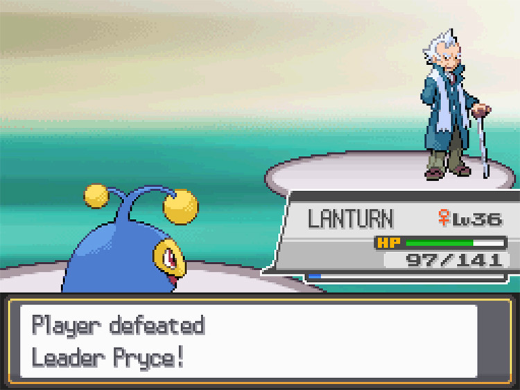 Pryce being defeated / Pokémon HGSS