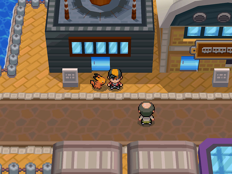Outside the Goldenrod City Radio Tower / Pokémon HeartGold and SoulSilver