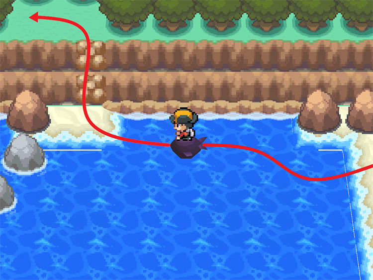 Trail to the Special Tree in Cherrygrove City / Pokémon HeartGold and SoulSilver
