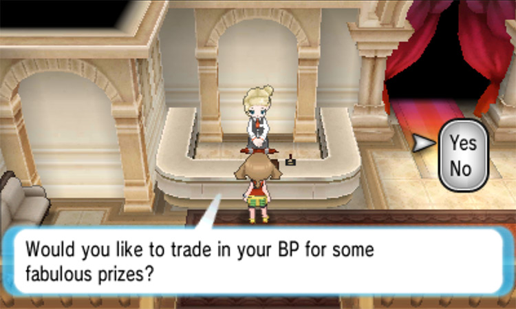 Exchanging BP for useful items / Pokemon ORAS