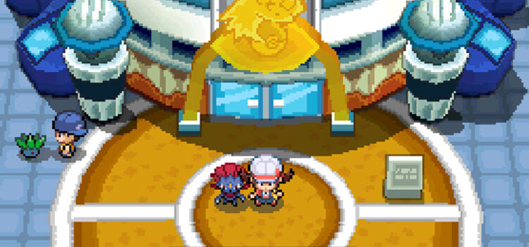 Standing outside the Pokeathlon Dome in HeartGold