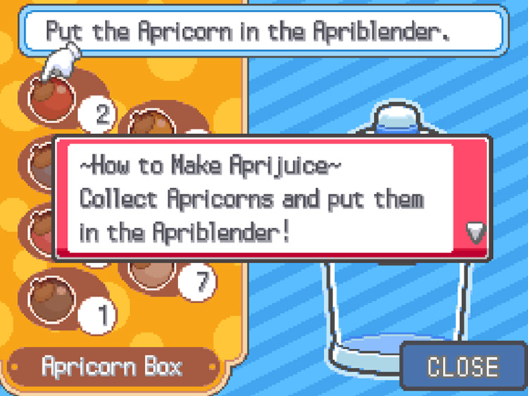 Using the Apriblender in the Apricorn Box for the first time / Pokémon HGSS