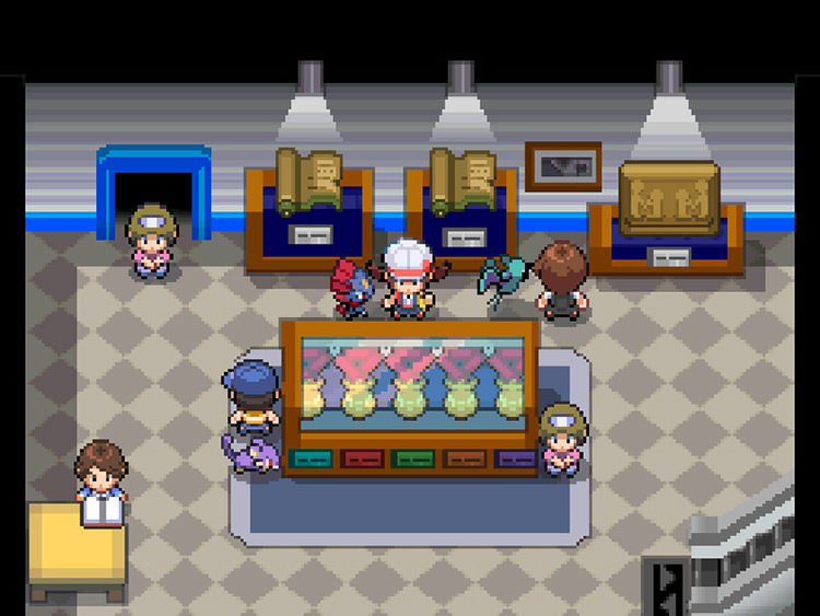 The Solidarity Room, the entrance to the Trust Room pictured in the upper left / Pokémon HGSS