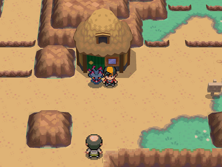 Outside the EV Checker’s house in Blackthorn City / Pokémon HeartGold and SoulSilver