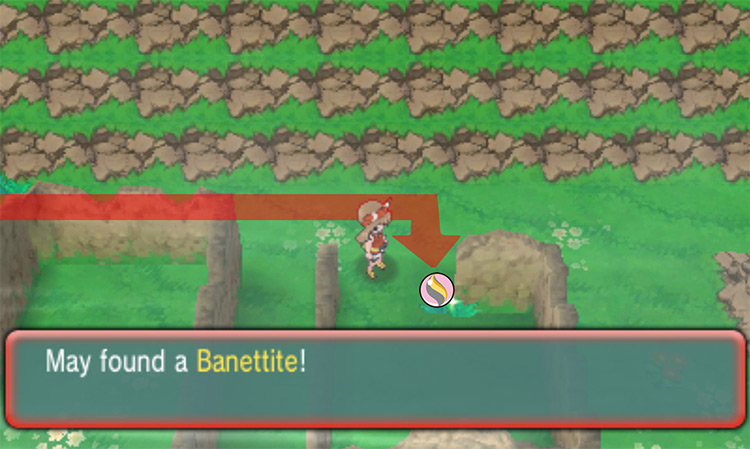 The location of the Banettite / Pokémon Omega Ruby and Alpha Sapphire