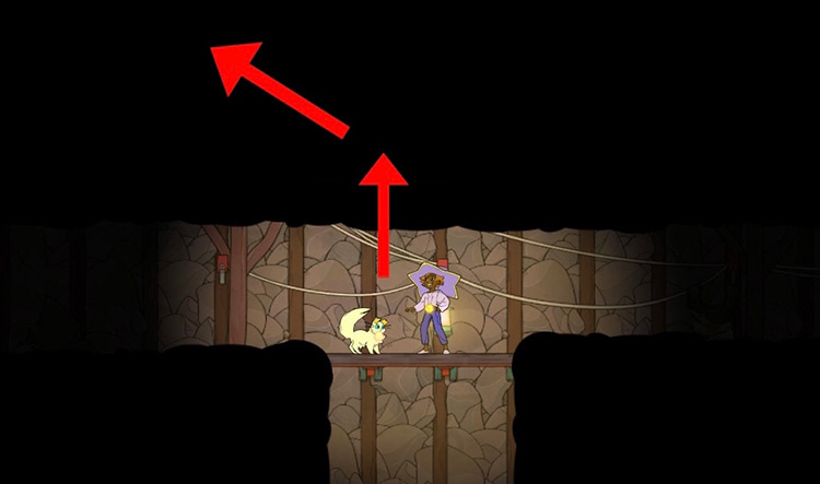 Double jump and go left to enter the hidden passage / Spiritfarer