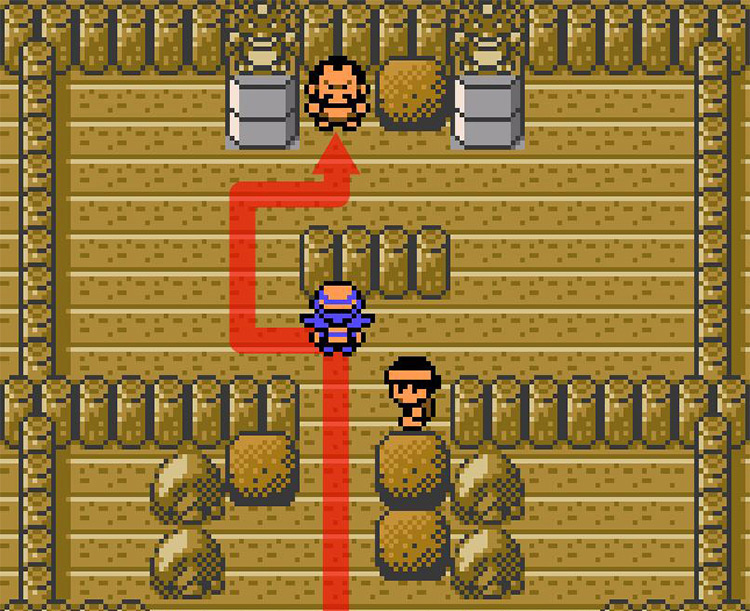 Approaching Chuck in Cianwood Gym. / Pokémon Crystal