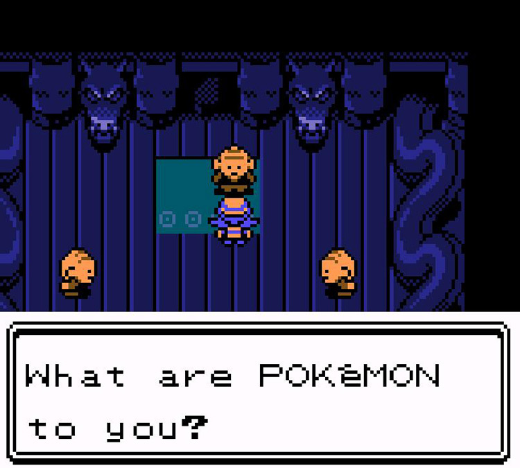 Talking to the Master at the Dragon’s Shrine. / Pokémon Crystal