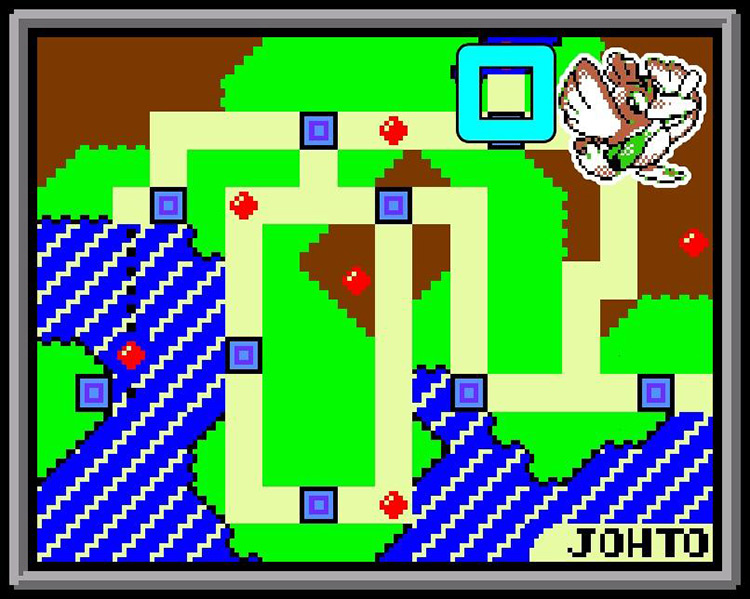 Farfetch’d territory (Route 43) on Johto’s map / Pokémon Crystal