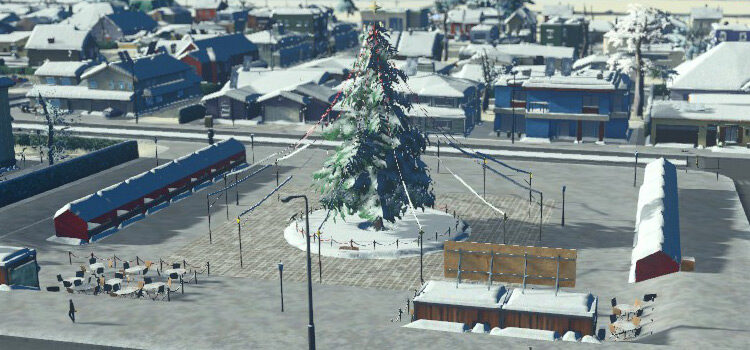 The Christmas Tree unique building in Cities: Skylines