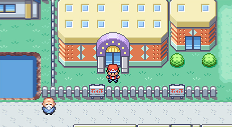 Outside of the Rocket Game Corner in Celadon City / Pokémon FireRed and LeafGreen