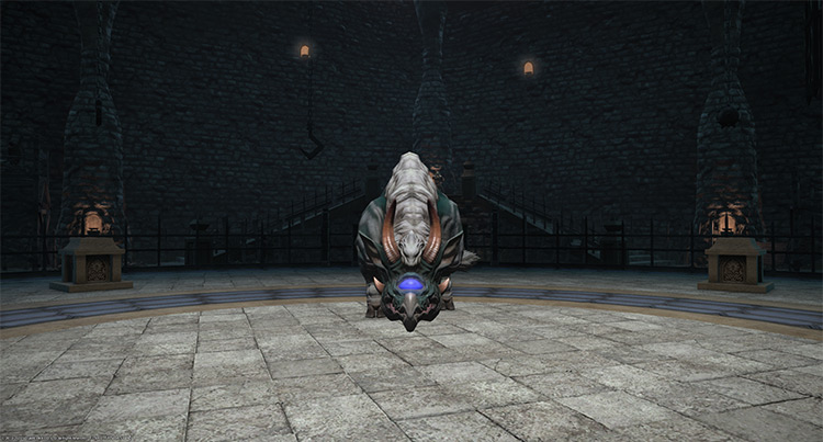 A one-eyed chimera beastkin / Final Fantasy XIV