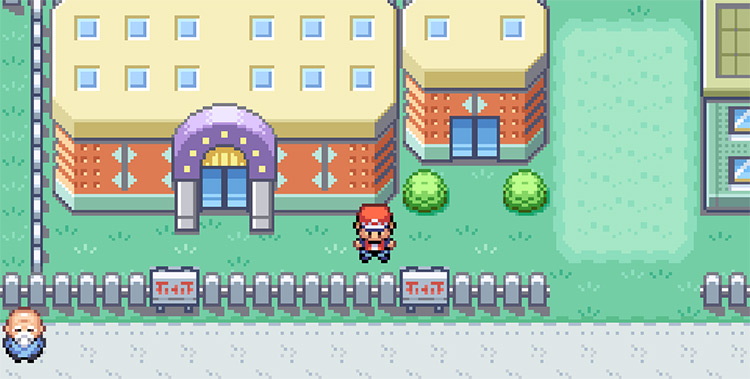 Outside of the Rocket Game Corner (Slots on the left, Coin exchange on the right) / Pokémon FireRed and LeafGreen