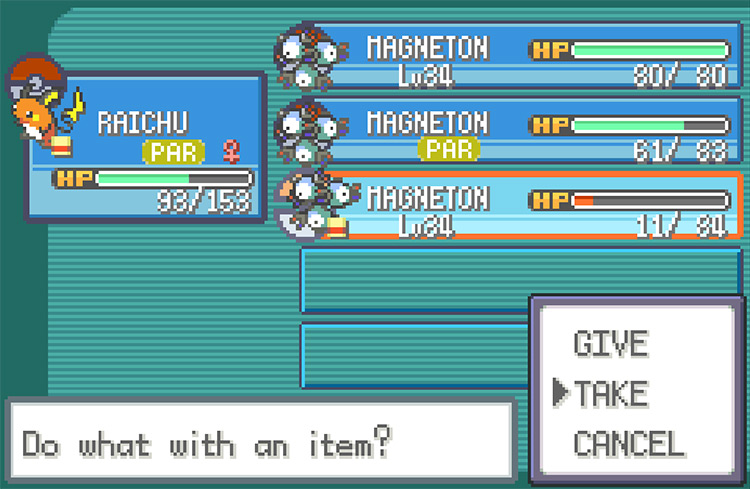 Taking the Magnet from Magneton / Pokémon FireRed and LeafGreen