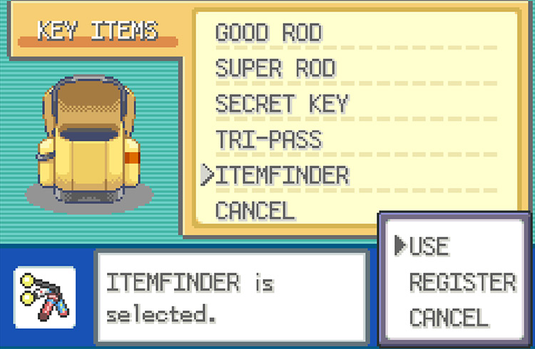 Using the Item Finder to find the Macho Brace / Pokémon FireRed and LeafGreen