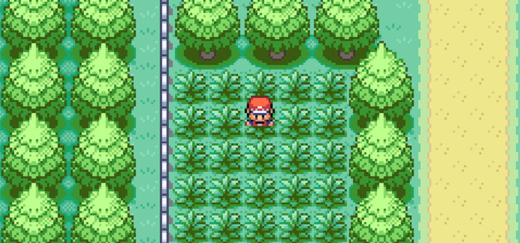 Looking for Ditto in grass on Route 15 (FireRed)