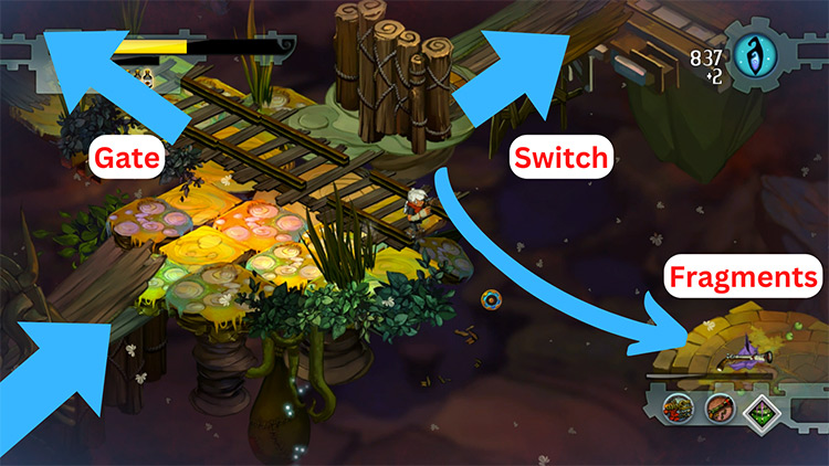 Go to the Switch First to Make the Paths Appear / Bastion