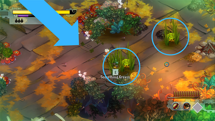 Grab the Upgrade Material in the Grass / Bastion