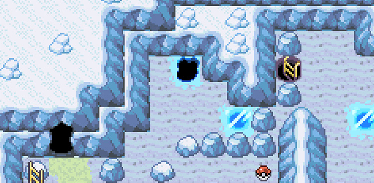 Falling through the ice to B1F / Pokémon FireRed and LeafGreen