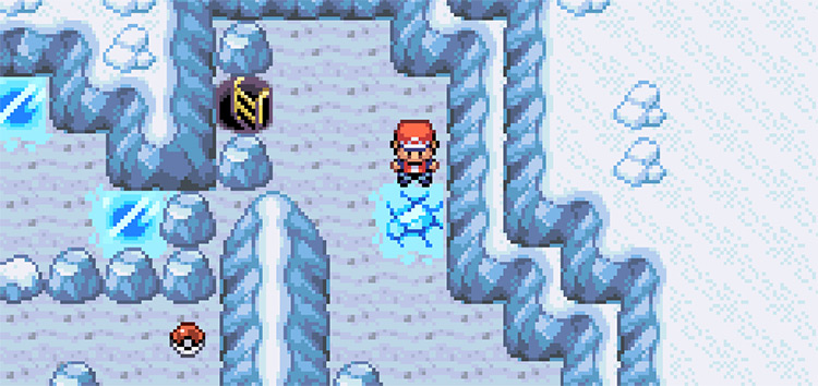 Fall through this patch of Ice to fall back down to B1F, except in a better spot / Pokémon FireRed and LeafGreen