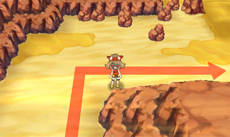 Your Go-Goggles allow you to traverse the desert area / Pokémon Omega Ruby and Alpha Sapphire