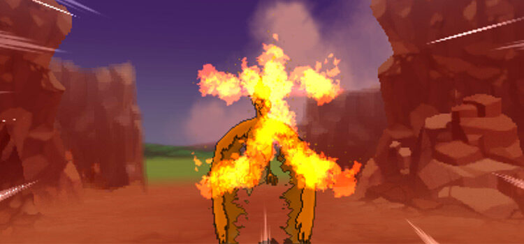 Using Fire Blast in battle in Pokémon Omega Ruby
