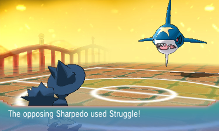 Sharpedo is forced to use Struggle / Pokémon Omega Ruby and Alpha Sapphire