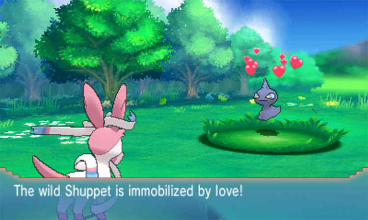 Shuppet can’t attack thanks to Attract / Pokémon Omega Ruby and Alpha Sapphire