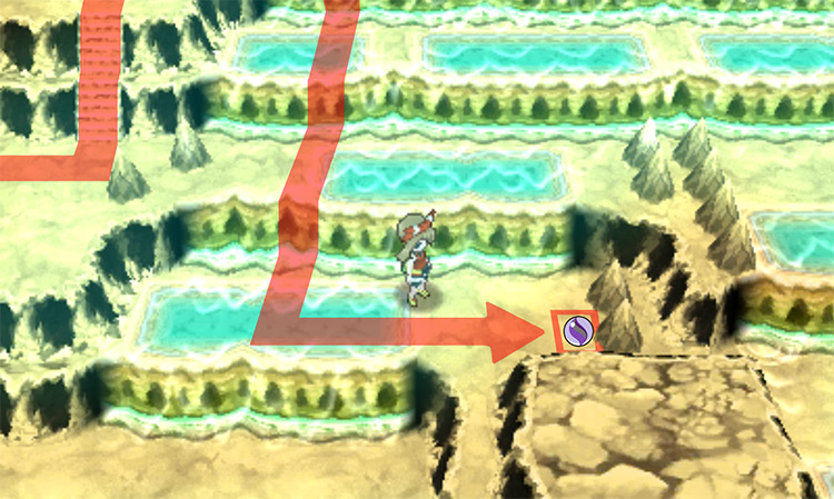 The location of the Aerodactylite / Pokémon Omega Ruby and Alpha Sapphire