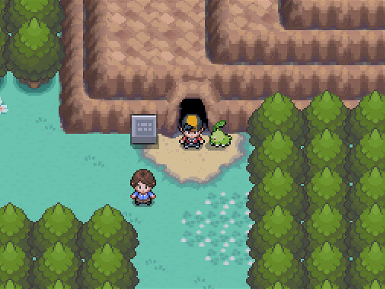 The entrance to Dark Cave / Pokémon HGSS