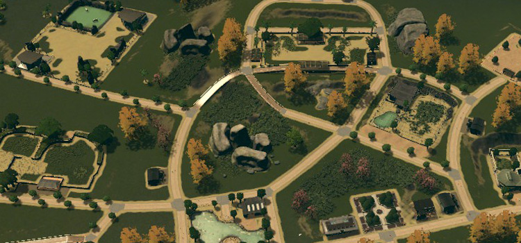 View of a Zoo Park Area in Cities: Skylines