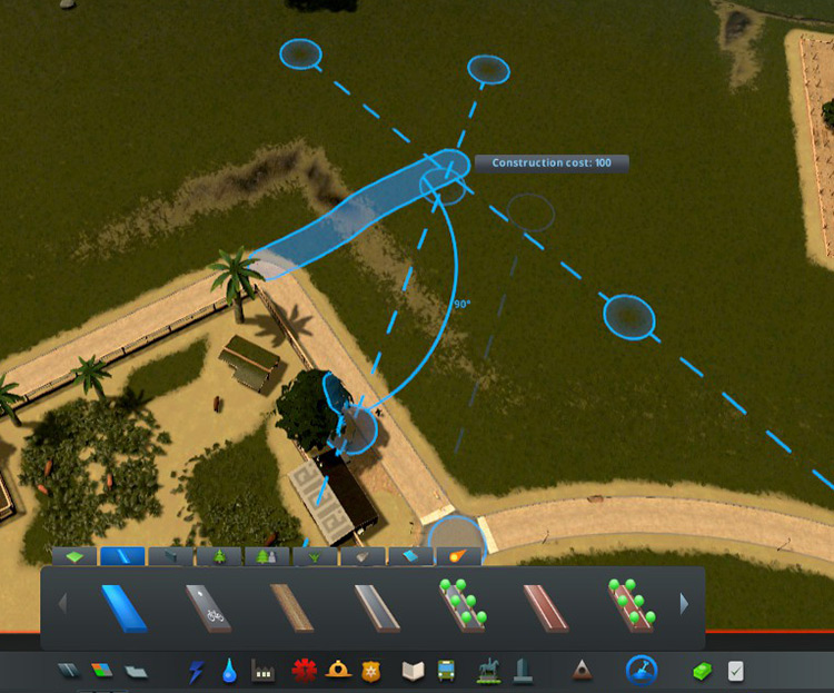 Some of the animal enclosures have built-in paths that you can connect to / Cities: Skylines