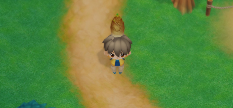 Holding a Bamboo Shoot in the mountains in SoS:FOMT
