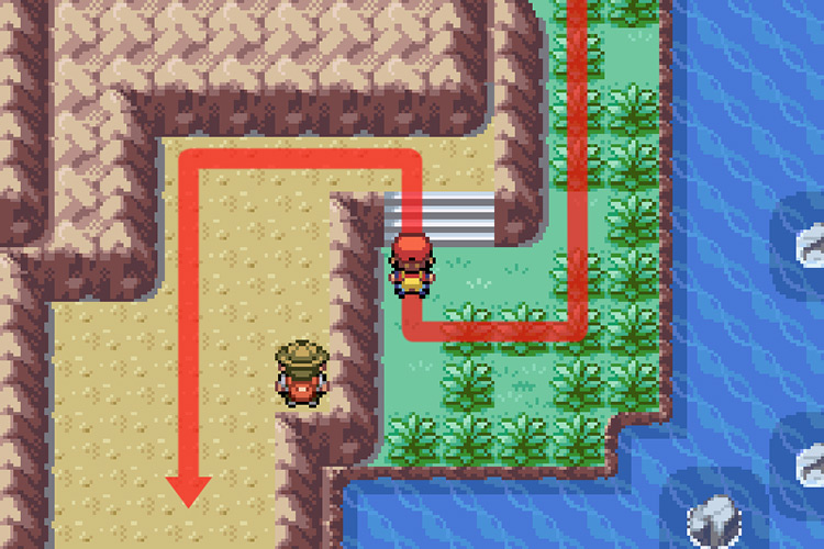 Heading south through Water Path / Pokémon FireRed and LeafGreen