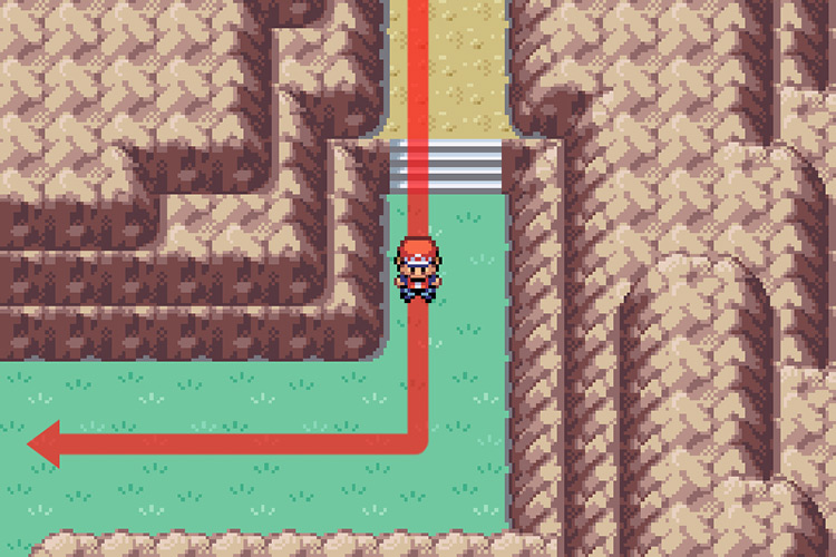 Exiting Water Path, moving west to Ruin Valley / Pokémon FireRed and LeafGreen