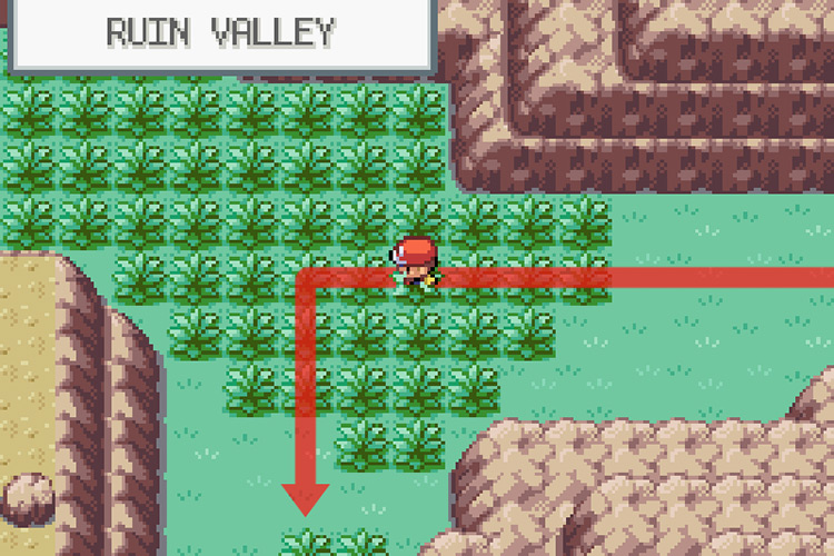 Entering Ruin Valley from Water Path / Pokémon FireRed and LeafGreen