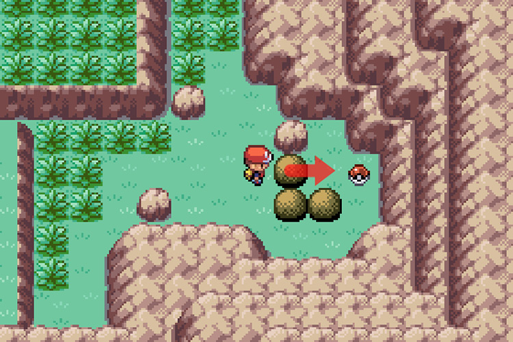 Using Strength to do first step of the boulder puzzle / Pokémon FireRed and LeafGreen