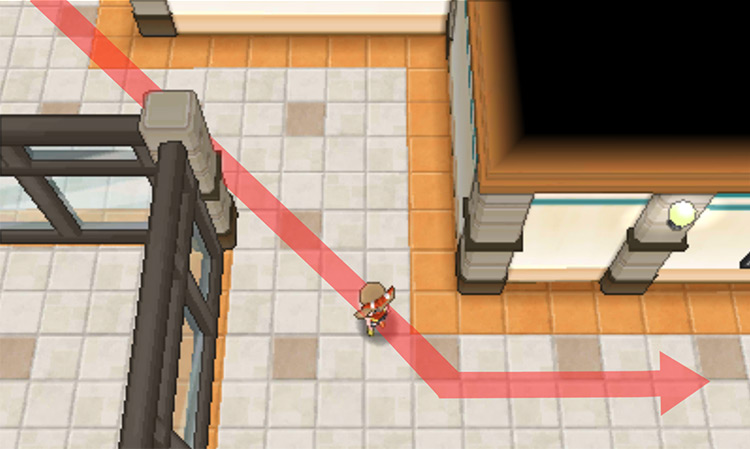 The apartment complex’s south hallway / Pokémon Omega Ruby and Alpha Sapphire