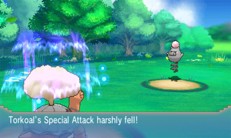Using Overheat lowers Torkoal’s Special Attack / Pokémon Omega Ruby and Alpha Sapphire