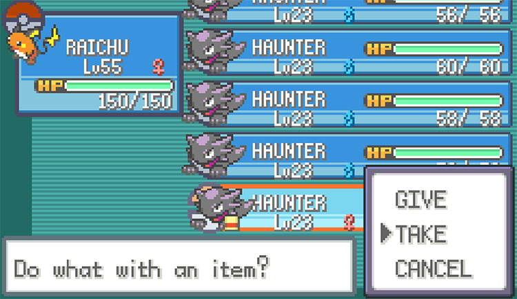Taking the Spell Tag from a Haunter I just caught / Pokemon FRLG