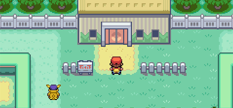Standing outside the Safari Zone in Fuchsia City in FireRed
