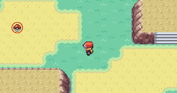 The Quick Claw laying on the ground in the Safari Zone / Pokemon FRLG