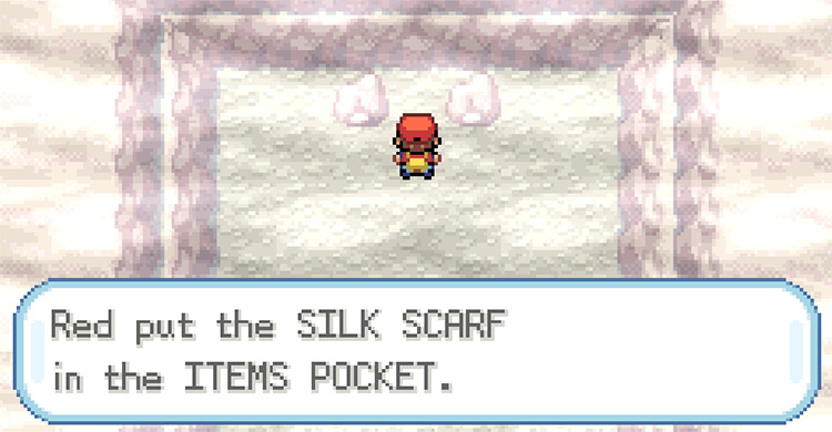 Picking up the Silk Scarf in the Lost Cave / Pokemon FRLG