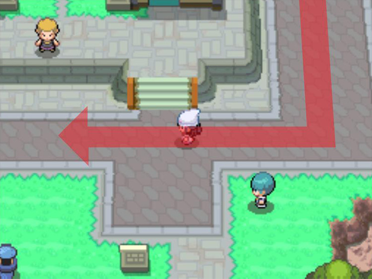Turning west with the road. / Pokémon Platinum